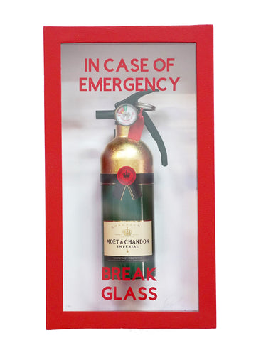 In Case of Emergency Break Glass - Champagne Fire Extinguishers  - Compact Edition.