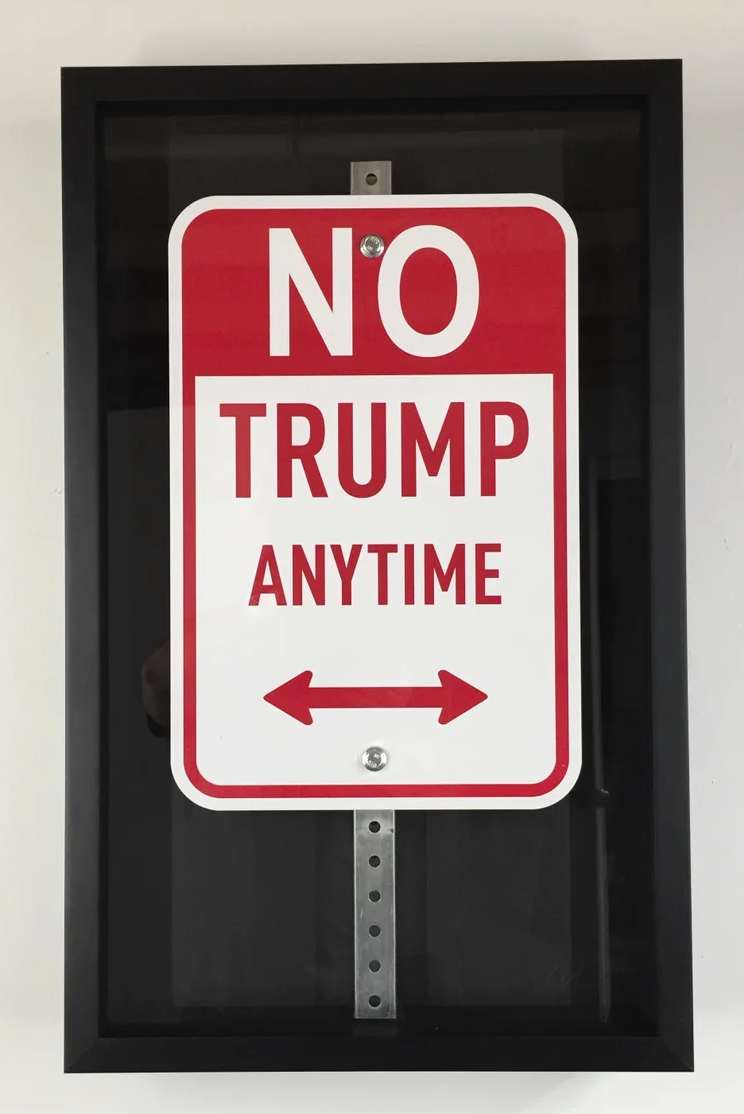 no Trump parking sign by Plastic Jesus